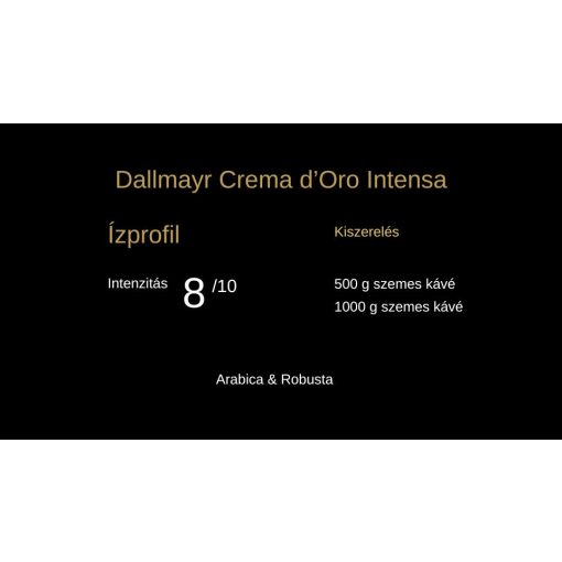 Dallmayr d'Oro szett 2 x 500 g szemes kávé + Latte-s pohár 
