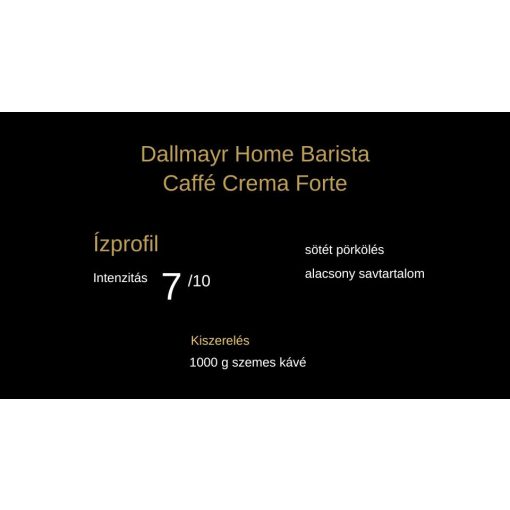 Dallmayr Home Barista Caffé Crema Forte 1000g szemes kávé