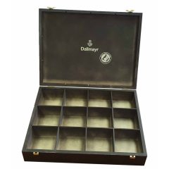 Dallmayr teapiramis tartó fadoboz 12 féle piramis teához