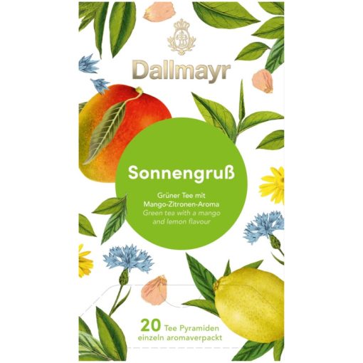 Dallmayr Nap Üdvözlő zöld tea 20db (teapiramis) 