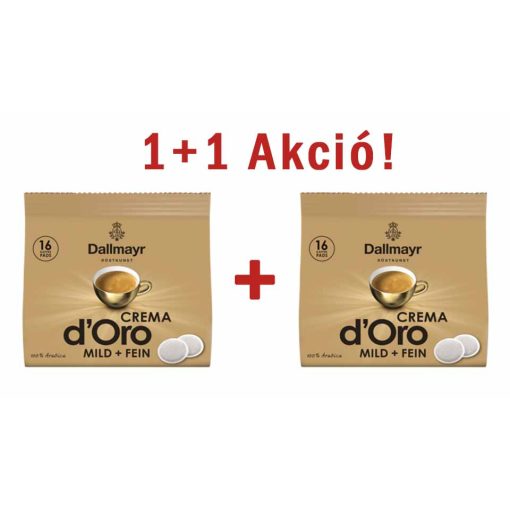 1+1 Dallmayr Crema dOro M&F Pad 112 g (16 db) kávépárna 