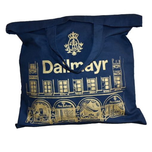 Dallmayr szövet bevásárló táska kék/ arany