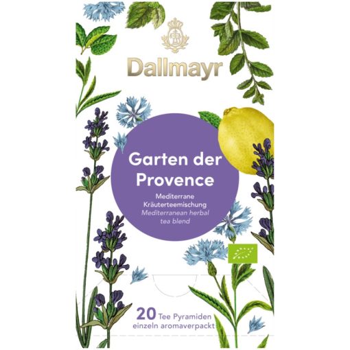 Dallmayr Provence kertje gyógynövény tea 20db (teapiramis) 