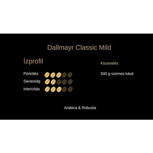 Dallmayr Classic Mild 500g őrölt kávé
