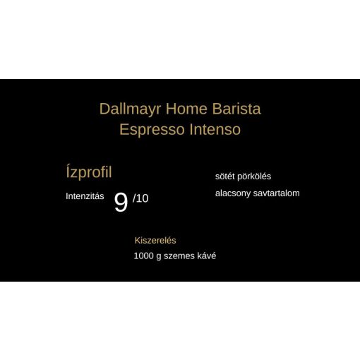 Dallmayr Home Barista Espresso Intenso 1000g szemes kávé