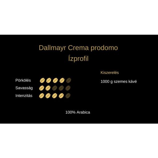 Dallmayr Crema Prodomo 1000 g szemes kávé